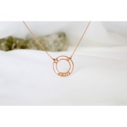 Özel Tarih Yazılı Halka Model 925 Ayar Gümüş Kadın Hediyelik Kolye 