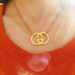 925 Ayar Gümüş Gucci Tasarım Hediyelik Kadın Kolye