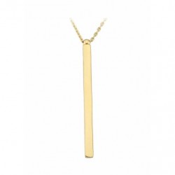 925 Ayar Gümüş Kişiye Özel Gold Çubuk Unisex Kolye