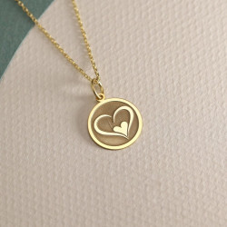 Kalp Model Tasarım Gümüş Hediyelik Kadın Kolye