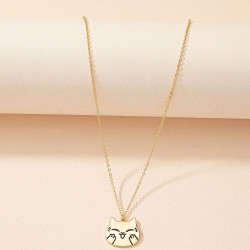 Kedi Tasarım 925 Ayar Gümüş Hediyelik Kadın Kolye 