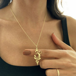 925 Ayar Gümüş Yoga Kadın Kolye 