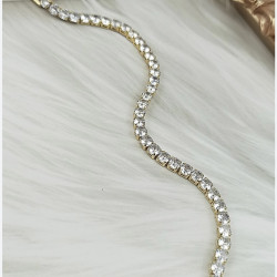 Zirkon Taşlı Su Yolu Çelik Kadın Bileklik