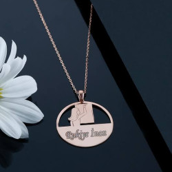 Kişiye Özel İsimli Öğretmenler Günü Hediyelik Gümüş Kolye