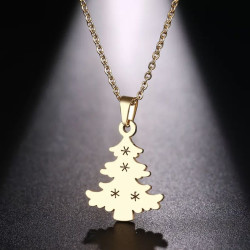 Çam Ağacı Model 925 Ayar Gümüş Yeni Yıl Hediyesi Kadın Kolye 