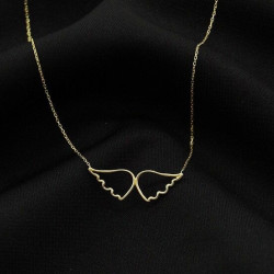 Melek Kanadı Model 925 Ayar Gümüş Hediyelik Kadın Kolye 