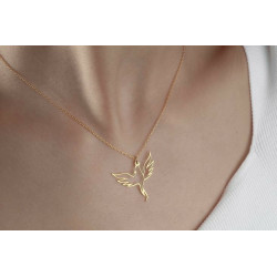 Anka Kuşu 925 Ayar Gümüş Kadın Kolye Özel Gün Hediyesi