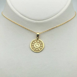 Güneş Model 925 Ayar Gümüş Hediyelik Kadın Gold Kolye