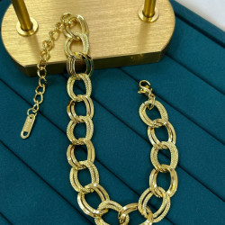 Gold Kadın Hediyelik Çelik Bileklik