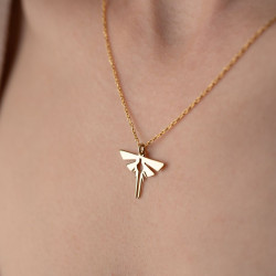 Gold Yusufçuk Model 925 Ayar Gümüş Kadın Kolye Özel Gün Hediyesi