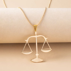Adalet Terazisi Gümüş Hediyelik Kolye Özel Gün Hediyesi