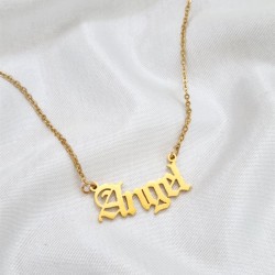 925 Ayar Gümüş Angel Yazılı Kadın Hediyelik Kolye