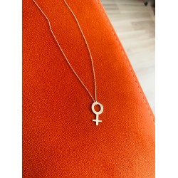 Venüs Kadın Sembolü 925 Ayar Gümüş Kolye