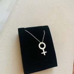 Venüs Kadın Sembolü 925 Ayar Gümüş Kolye