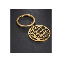 Aile Ağacı 925 Ayar Gümüş İsimli Unisex Anahtarlık